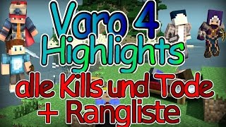 Minecraft Varo 4 Highlights  alle Kills und Tode  Rangliste [upl. by Ladnek]