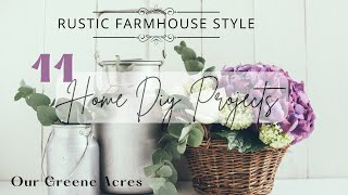 11 RUSTIC FARMHOUSE DIY HOME DECOR PROJECTS [upl. by Eikcaj428]