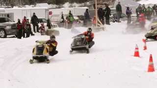 Vintage Snowmobile Racing Great North Woods [upl. by Yeltsew981]