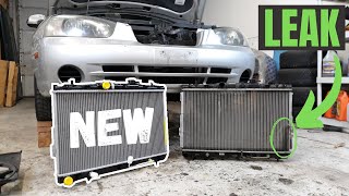 How to replace a radiator Radiator Replacement tutorial [upl. by Yeblehs]