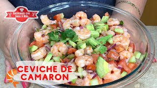 Cómo hacer Ceviche de Camarón Cocido Fácil [upl. by Nadabb]