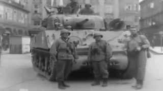 First US Troops into Linz Austria Sherman Tanks Concentration Camp Survivor Interview [upl. by Halas]