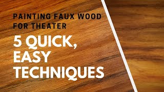 Painting Faux Wood for Theater  Scenic Art [upl. by Fiorenze]