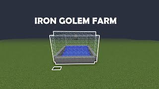 How To Build An Iron Golem Spawner Farm AFK [upl. by Dragelin]