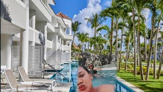 Grand Bahia Principe Luxury Ambar  Punta Cana Dominican Republic Swim Up Room Tour 🇩🇴 [upl. by Wendelina]