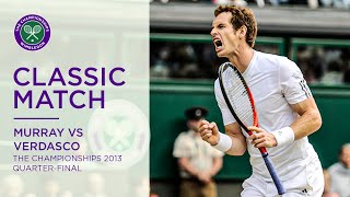 Andy Murray vs Fernando Verdasco  Wimbledon 2013 Quarterfinal  Full Match Replay [upl. by Laertnom]