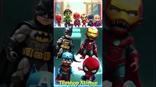 Team Avengers Part 2 Spiderman🆚 Batman🆚 Ironman🆚 Captain America Transform coffindance tileshop [upl. by Anaud]