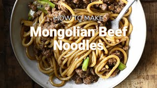 Cant StopEatingDelicious Mongolian Noodles with Ground Beef [upl. by Vareck]