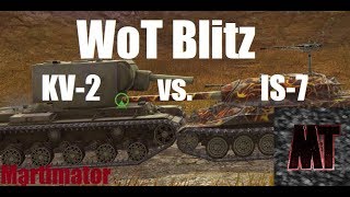 IS7 vs KV2 Face the Derp 4  WoT Blitz [upl. by Yerrot885]