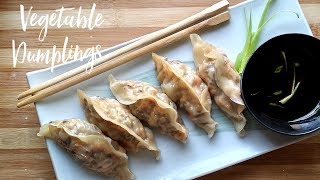 Vegetable Dumpling Recipe  Homemade Vegetable Potstickers [upl. by Esille666]