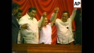 PHILIPPINES JOSEPH ESTRADA DECLARED COUNTRYS NEW PRESIDENT 2 [upl. by Gordan]