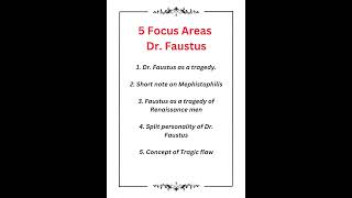 5 Focus areas of Dr Faustus that you should know  Dr Faustus literature english [upl. by Novello606]