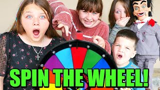 SPIN THE MYSTERY WHEEL Of DARES CHALLENGE SPEND 24 Hours with Slappy [upl. by Nnyl]