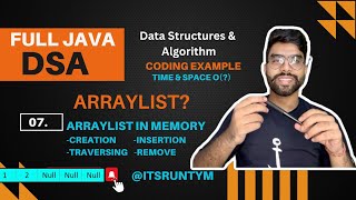 ArrayList  ArrayList in Memory  Operations with Example  Lecture 7  Full DSA with JAVA [upl. by Wylen318]