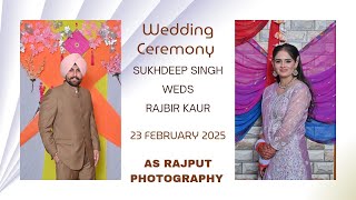 Wedding Ceremoney Sukhdeep Weds Rajbir Kaur [upl. by Nace]