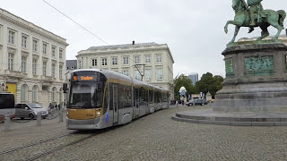 Trams in Brussels Belgium 2015 [upl. by Yentruoc]