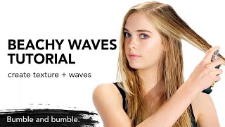 How to Create Waves with a Sea Salt Spray  BbSurf  Bumble and bumble [upl. by O'Conner]