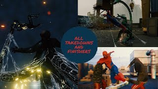 Marvels SpiderMan PS4  all takedowns and finishers including bosses [upl. by Filippo]