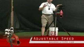 Heater Base Hit Fastball Pitching Machine [upl. by Anawqahs428]