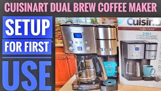 CUISINART Coffee Center 12 Cup Coffee Maker HOW TO SET UP BEFORE FIRST USE SS15 INITIAL CLEANING [upl. by Mechelle]