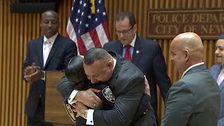 Woman saved by NYPD officers in 1996 becomes a cop  NBC New York [upl. by Reinwald32]