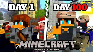 Trapped in Minecraft Zombie Apocalypse for 100 Days [upl. by Eessac]