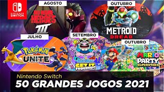 50 MELHORES JOGOS chegando ao Nintendo Switch ainda em 2021 ❘ Calendário de lançamentos 2º Semestre [upl. by Kaazi]