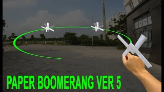 CÁCH LÀM BOOMERANG BẰNG GIẤY VER 5  how to make paper boomerang  origami boomerang [upl. by Enaud]