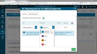 PowerTeacher Pro Grade and Category Setup [upl. by Tildi]
