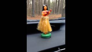 Wiggling Hula Girl Doll Dashboard Bobble Head Nodding [upl. by Mercedes]