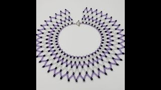 Basic Netting Necklace tutorial [upl. by Ayama54]