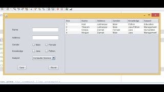 Display data from SQL database into jtable in java [upl. by Noied723]