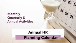 Annual HR Planning Calendar  Annual Calendar of HR Activities [upl. by Loria]