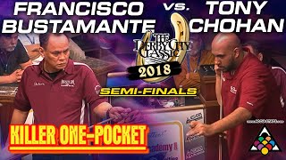 KILLER ONE POCKET Francisco BUSTAMANTE vs Tony CHOHAN  2018 DERBY CITY CLASSIC [upl. by Kinsler]