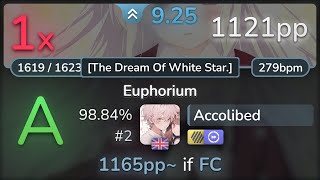 93⭐ Accolibed  Suzuyu  Euphorium The Dream Of White Star HDDT 9884 2  1121pp 1❌  osu [upl. by Arthur196]