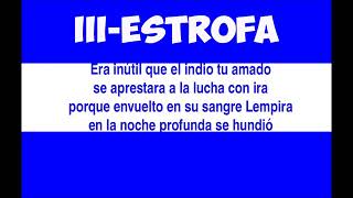 Himno Nacional de Honduras Con Letra CompletoCoro y 7 Estrofas Completo [upl. by Lewes]