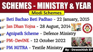 Government Schemes 2014 to 2023 Current Affairs  Current Affairs 2023  All Schemes  Dewashish Sir [upl. by Netloc]