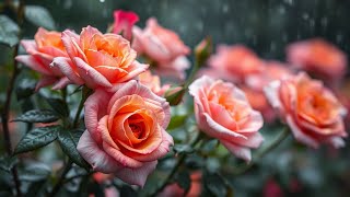 Roses in the Rain A Stunning Display of Natures Beauty [upl. by Rybma730]