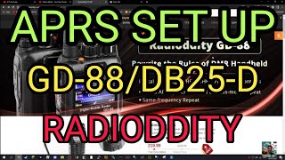 APRS SETTINGS RADIODDITY GD88DB25 DMR VUHF gps [upl. by Casta609]