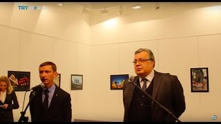 Russian Ambassador Killed Andrey Karlov assassinated by gunman in Ankara [upl. by Llemej]