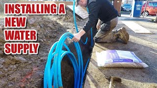 New water supply pipe installation in the UK [upl. by Vetter]