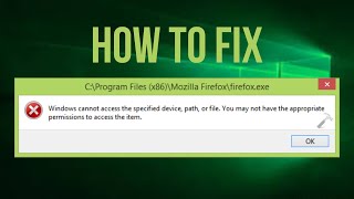 How To FIX Windows Cannot Access the Specified Device Path or File on Windows 10 [upl. by Ahseined843]