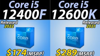 i512400F vs i512600K  How Much Performance Difference [upl. by Arutnev]