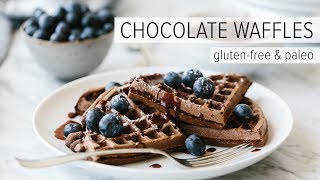 CHOCOLATE WAFFLES  glutenfree amp paleo [upl. by Nnylecyoj113]