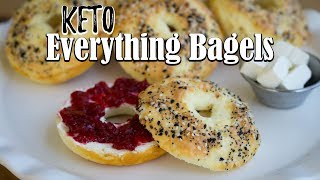 Easy Keto Bagels  Everything Seasoning  Flourless Bagels [upl. by Aelam]