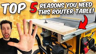 How To Make The ULTIMATE Table Router Attachment Dewalt Table Saw [upl. by Bencion]