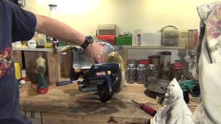 How to convert a cordless 18 volt Ryobi compound miter saw to use Makita batteries [upl. by Iralav]