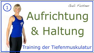 1von5🍀 22 min Aufrichtung und Haltung  Tiefenmuskulatur trainieren ohne Geräte [upl. by Haliek]