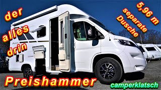 Mooveo TEI 60 FB ❤️2021❤️günstige Wohnmobile mit Längsbett unter 6 m❗️Campervan Test Review Roomtour [upl. by Slaohcin819]