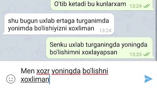 SEVISHGANLAR SUXBATI  MUSOFIR YIGIT SEVGISI SOGINGAN SEVGILISINI DARDI BARDISHINGIZ YETSA KORING [upl. by Akir]